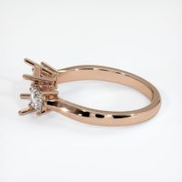 18K Rose Gold Three Stone Ring Setting Image