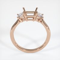 18K Rose Gold Three Stone Ring Setting Image