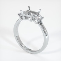 10K White Gold Three Stone Ring Setting Video