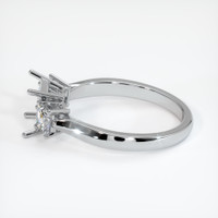 10K White Gold Three Stone Ring Setting Image