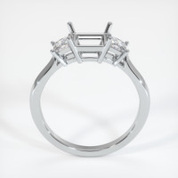 10K White Gold Three Stone Ring Setting Image