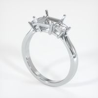 14K White Gold Three Stone Ring Setting Video
