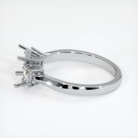 18K White Gold Three Stone Ring Setting Image
