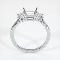 18K White Gold Three Stone Ring Setting Image