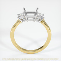 14K White & Yellow Three Stone Ring Setting Image