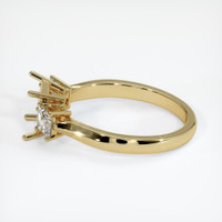 10K Yellow Gold Three Stone Ring Setting Image