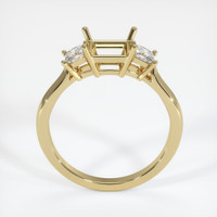 10K Yellow Gold Three Stone Ring Setting Image