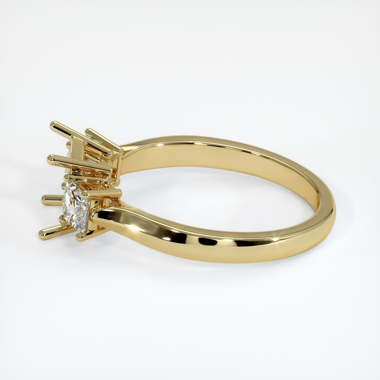 14K Yellow Gold Three Stone Ring Setting