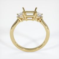 14K Yellow Gold Three Stone Ring Setting Image