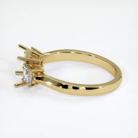 18K Yellow Gold Three Stone Ring Setting Image