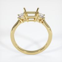 18K Yellow Gold Three Stone Ring Setting Image
