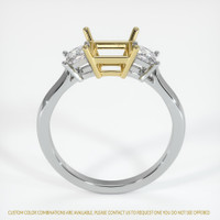 18K Yellow & White Three Stone Ring Setting Image