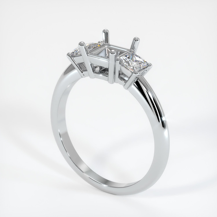 Platinum 950 Three Stone Ring Setting