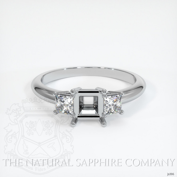Platinum 950 Three Stone Ring Setting
