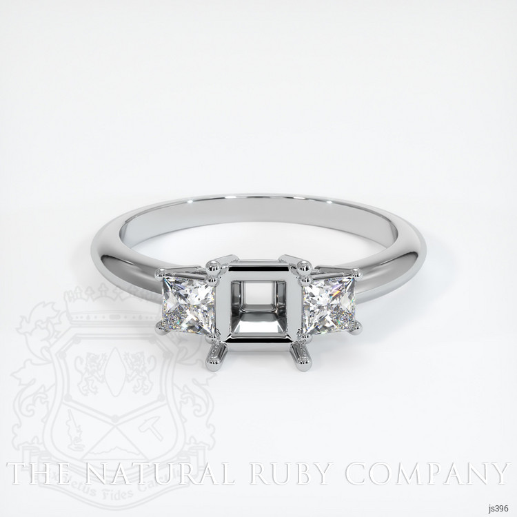 Platinum 950 Three Stone Ring Setting