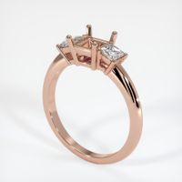 14K Rose Gold Three Stone Ring Setting Video