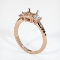 18K Rose Gold Three Stone Ring Setting Video