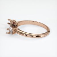 18K Rose Gold Three Stone Ring Setting Image