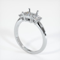 10K White Gold Three Stone Ring Setting Video