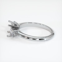 10K White Gold Three Stone Ring Setting Image