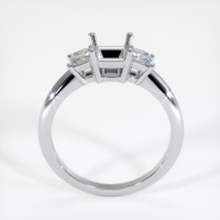 10K White Gold Three Stone Ring Setting Image