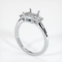 18K White Gold Three Stone Ring Setting Video