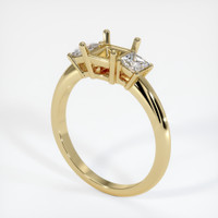 10K Yellow Gold Three Stone Ring Setting Video