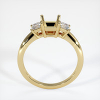 10K Yellow Gold Three Stone Ring Setting Image