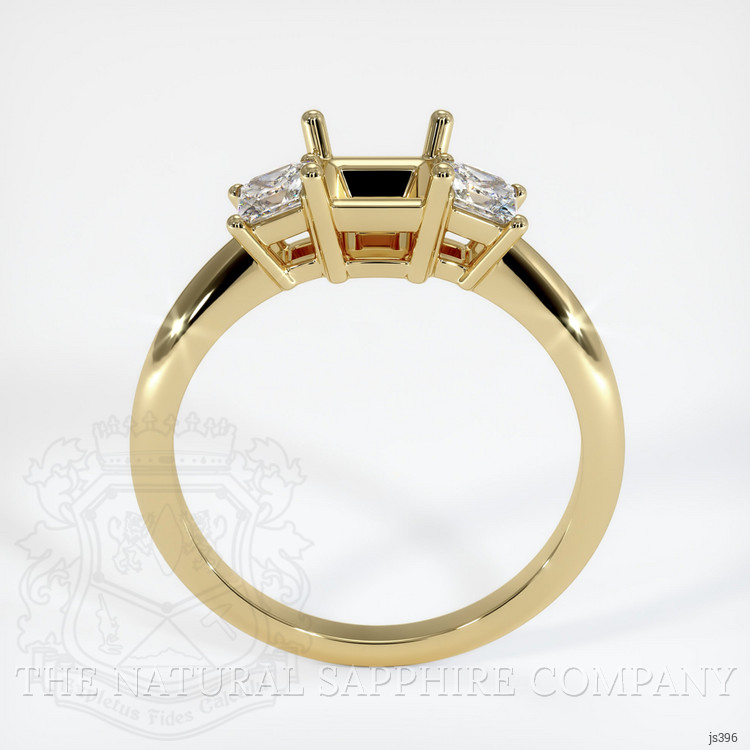 10K Yellow Gold Three Stone Ring Setting