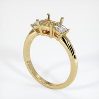 14K Yellow Gold Three Stone Ring Setting Video
