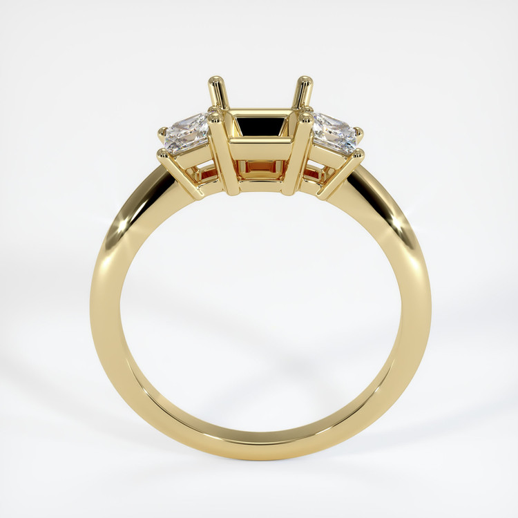 14K Yellow Gold Three Stone Ring Setting