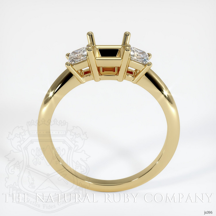 14K Yellow Gold Three Stone Ring Setting
