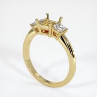 18K Yellow Gold Three Stone Ring Setting Video