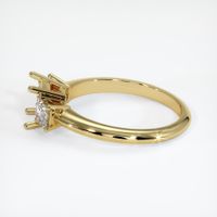 18K Yellow Gold Three Stone Ring Setting Image