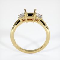 18K Yellow Gold Three Stone Ring Setting Image