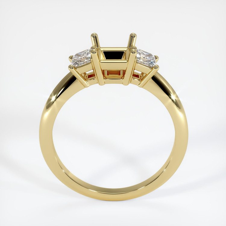 18K Yellow Gold Three Stone Ring Setting