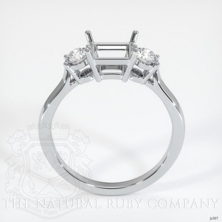Platinum 950 Three Stone Ring Setting