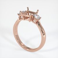 14K Rose Gold Three Stone Ring Setting Video