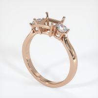 18K Rose Gold Three Stone Ring Setting Video
