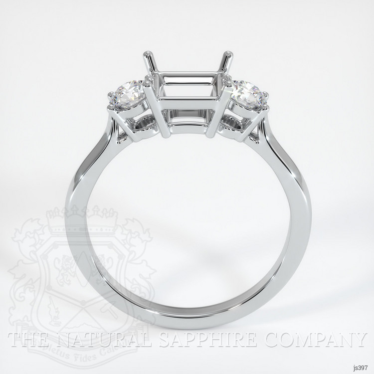 Silver Three Stone Ring Setting