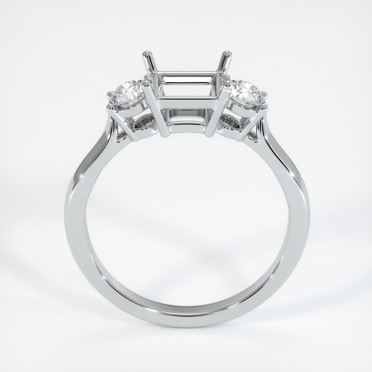 Silver Three Stone Ring Setting