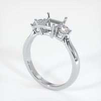 10K White Gold Three Stone Ring Setting Video