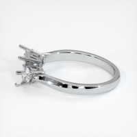 14K White Gold Three Stone Ring Setting Image