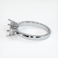 18K White Gold Three Stone Ring Setting Image