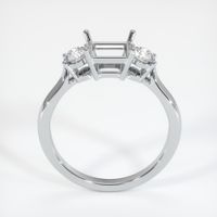 18K White Gold Three Stone Ring Setting Image