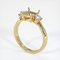 10K Yellow Gold Three Stone Ring Setting Video