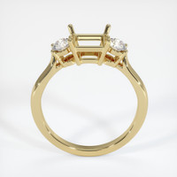 10K Yellow Gold Three Stone Ring Setting Image