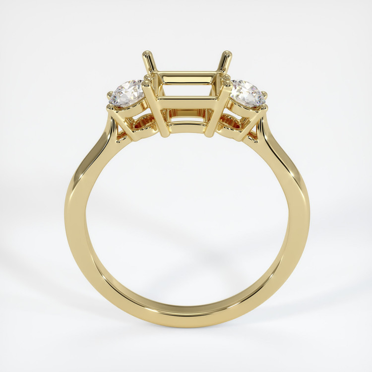 10K Yellow Gold Three Stone Ring Setting