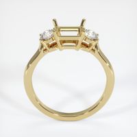 14K Yellow Gold Three Stone Ring Setting Image