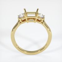 18K Yellow Gold Three Stone Ring Setting Image